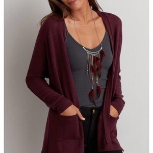 American eagle purple cardigan